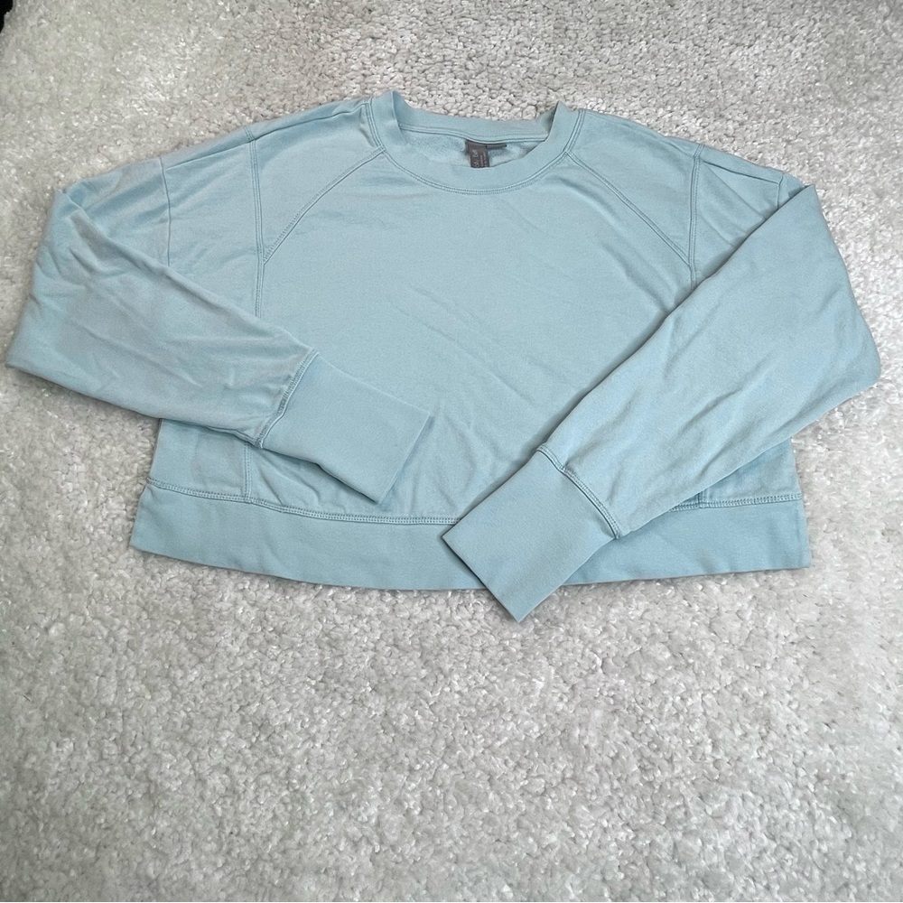 Sweaty Betty Cropped Shirt Terry Cloth Yoga Athleisure Loungewear Sz 8